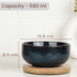 Galaxy Blue Ceramic Snack Bowl Set of 2, 500 ML
